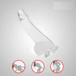 Jelly Studs 8 Inch Non Vibrating Transparent Dildo