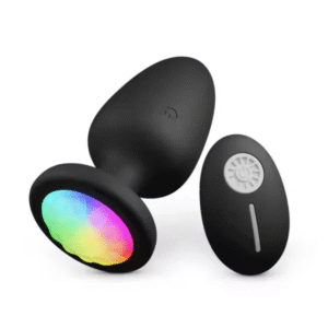 Remote Control Vibrating Anal Plug with LED Light