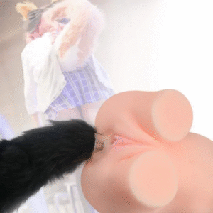 Stainless Steel Soft Black Fur Fox Tail Butt Plug